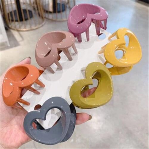 Hair Claw Clip Clamp For Women Girl Acrylic Heart Geometric Korean Handmade Fashion Head Accessories Mujer Wholesale