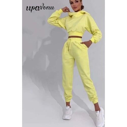 High Quality 2021 New Hooded Sportswear Set Women Casual Solid Color Long Sleeve Pullover Sweater & Lace Trousers Two-piece Sets