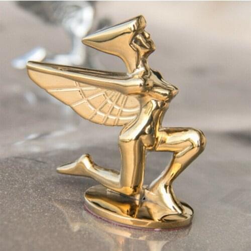 Golden Metal Nymph Goddess Car Front Hood Ornament Emblems Decal Badge Sticker
