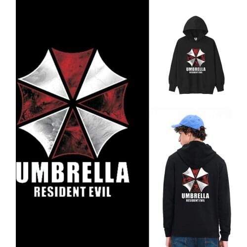 DIY Umbrella Patches Heat Transfers For Clothing For Man Iron on Transfer On Clothes Bags Hippie Movie Patch Sticker Stripes