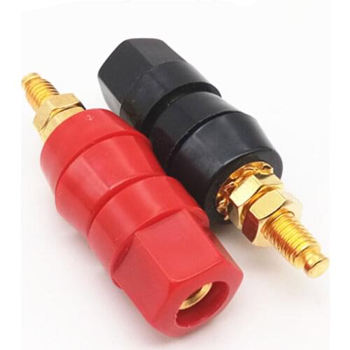 2Pcs Electrical Amplifier Speaker Terminal Banana Plug Jack Equipment Supplies Insulated Binding Post Audio