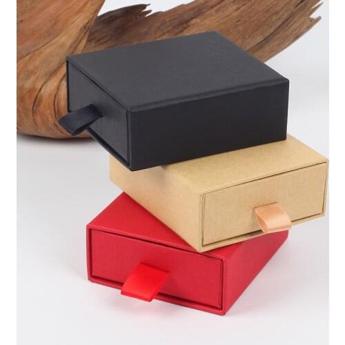 20Pcs/Lot Whosale Retro Kraft Paper Favour Gift Box7*8*3cm Earrings Bracelet Box Vintage Design Bulk Jewelry Box