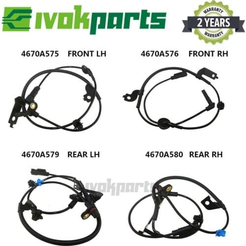 4X Rear Front Right & Left ABS Wheel Speed Sensor For Mitsubishi ASX LANCER OUTLANDER PAJERO 4670A575 4670A576 4670A579 4670A580