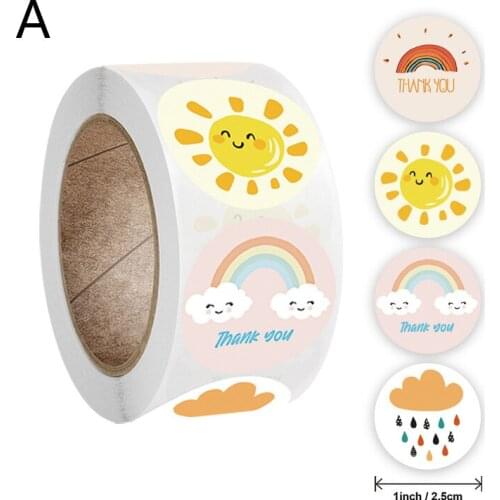 500pcs/set Thank You Sticker Envelope Sealing Labels Sticker Stationery Supply