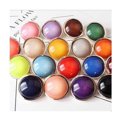 8Pcs/lot 18-30mm 20 colors high-grade colored pearly button ladies pajamas coat clothes round decorative buttons C099