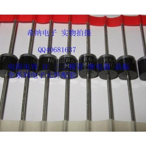 Free Shipping HER604 HER605 HER607 Rectifier diode R-6 ROHS ORIGINAL 60PCS/LOT Electronic Components kit
