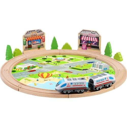 HOT 29pcs/set Wooden Magnetic Train Track Railway Vehicles Diecast Toys for children Electronic Train Electric Toy Kids Toys