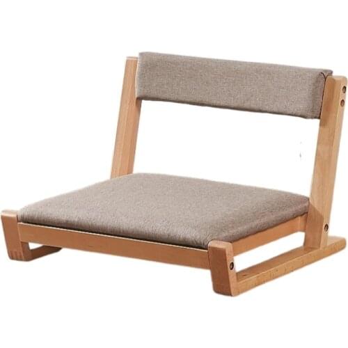 Wood Tatami Zaisu Legless Chair Floor Seating Great for Meditation Games Reading Watching TV Living Room Furniture Accent Chair
