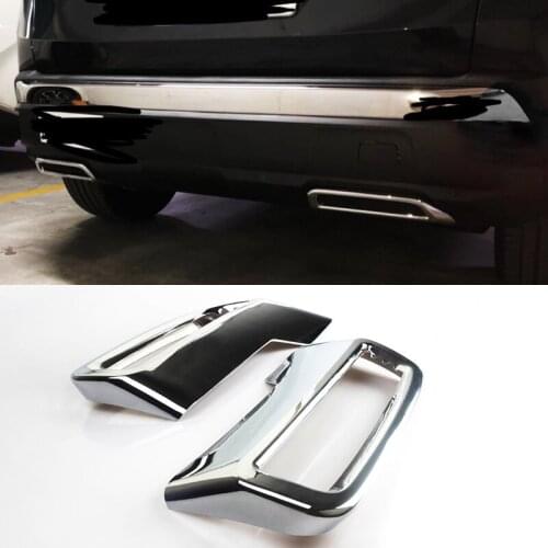 For Peugeot 3008 5008 Allure 2017 2018 2019 ABS Rear Exhaust Muffler Tail End Pipe Decorative Sequins Cover Trim Accessories
