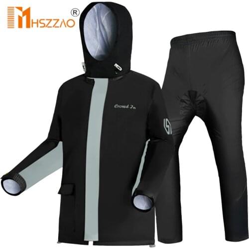 Motorcycle Cycling Rainproof Double-layer Split Raincoat Waterproof Cape Raincoat Rain Pants Single Adult Thickened Raincoat