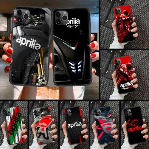 Italy Motorcycle Aprilia Racing Phone Case Cover Hull For iphone 5 5s se 2 6 6s 7 8 12 mini plus X XS XR 11 PRO MAX black