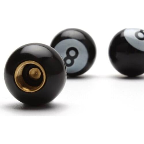 LEEPEE Tire car tyre caps Eight ball caps Tire Air Valve Cap 4Pcs/Set Wheel dust caps