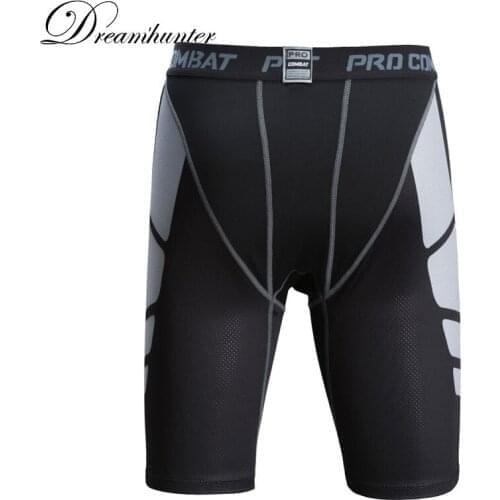 Patchwork Elastics Sports Running Shorts For Men Breathable Skinny Compression Shorts Training Basketball Jogging Sweatpants