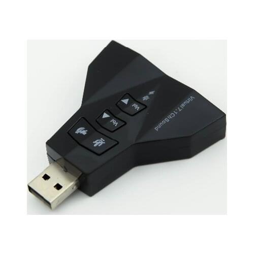Microphone MIC Headset 7.1 Ch 3D Audio Card Converter Double Sound Card Virtual 7.1 Channel USB 2.0 Audio Adapter Dual