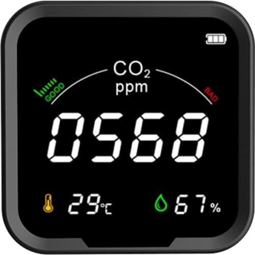 Multifunctional 3 in1 CO2 Meter Digital Temperature Humidity Tester Air Quality Monitor Carbon Dioxide Detector