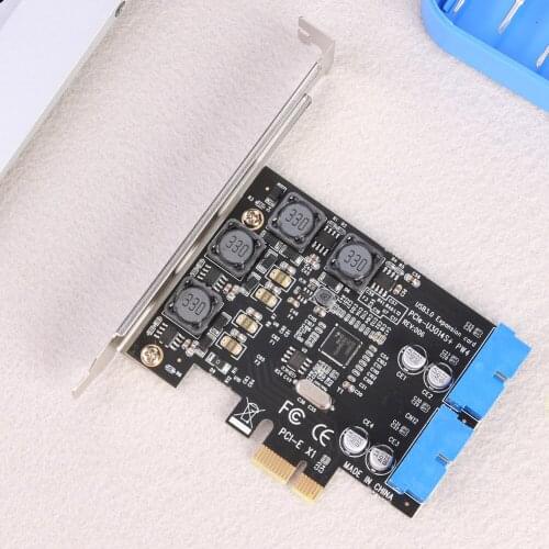 USB 3.0 PCI Express Expansion Module Front PCI-E to 19/20 Pin Header Adapter Portable External Expansion Card Adapter