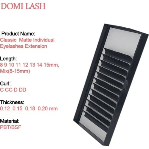 Premium Mink Individual Lashes Matte Black Volume Eyelash Extension Fake Lashes Single Mix Tray Individual Eyelash Extensions