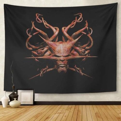 Devil Demon Tentacles 3D Fear Fright Mutant Nightmare Ogre Tapestry Wall Hanging for Living Room Bedroom Dorm 50x60 inches
