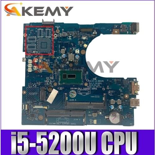 Original Laptop motherboard For DELL Inspiron 5558 i5-5200U CN-0FRV68 0FRV68 LA-B843P SR23Y DDR3 Mainboard