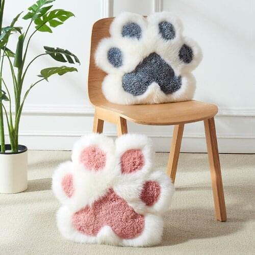 Cats Paw Cushion Animal Cartoon Wool Cushion Cats Paw Pillow Cute Girl Heart Plush Pink