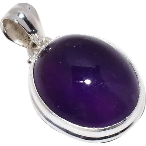 Nature Amethyst Pendant 925 Sterling Silver, 33 mm, MHBAP5756