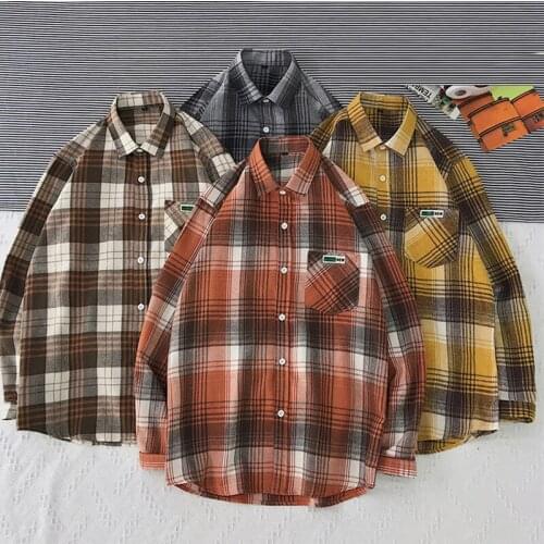 Long Sleeve Red Black Plaid Shirt Men Slim Fit Cotton Casual Shirts Men Clothing Fashion Brand рубашка платье dress