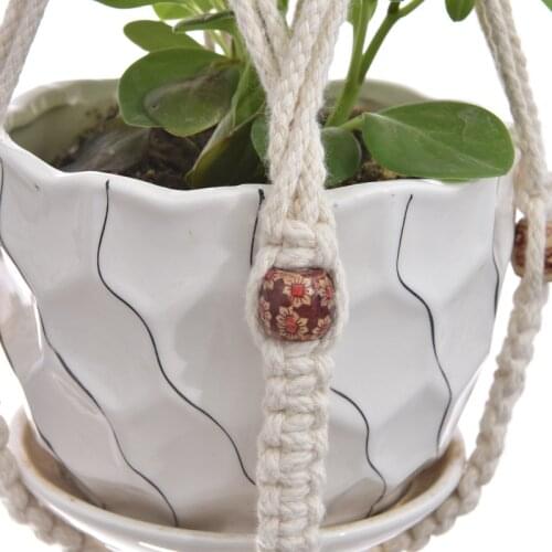 Flower pot net bag gardening creative plant greening hanging basket hanger cotton rope hand-woven sling garden decoration