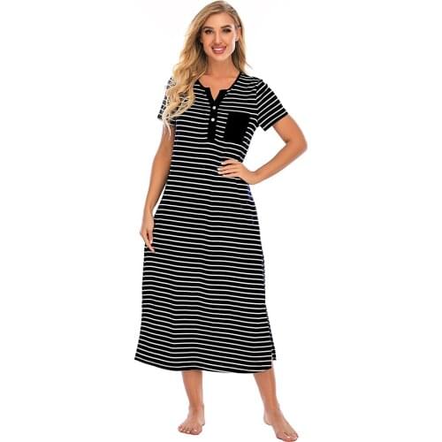 Spring and summer new style comfortable round neck loose short-sleeved home service