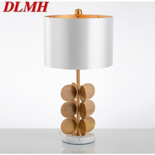 DLMH Contemporary Table Lamps For The Bedroom Art Marble Desk Light Home Decorative For Foyer Living Room Office