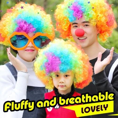 Fans explosive head wig dance bar wedding party dress performance props wig Funny fluffy funny clown wig caps Free shipping