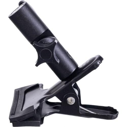 C1FB Reflector Clip E-shape Clamp Light Stands Attachment for Photo Shop Reflector and Background Screw Mount Swivel Adapter