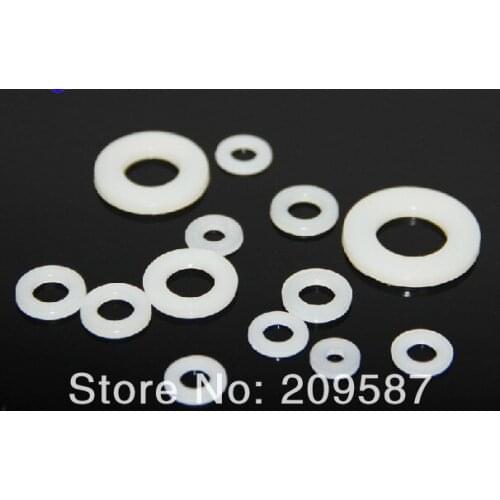 200pcs Nylon Flat Washer M12 (ID) x 24 (OD) x 2mm Thick