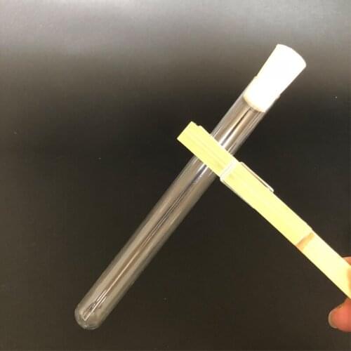 60 pieces/pack 18mm*180mm Glass Test Tube with Silica Gel Plug Cap Chemistry Laboratory Glass Tube