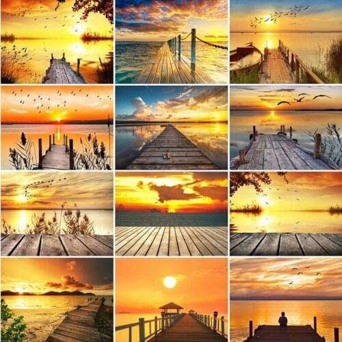 Diamond Painting Landscape Diy Full Square Round Diamond Embroidery Scenery Mosaic Picture of Rhinestone Home Decor