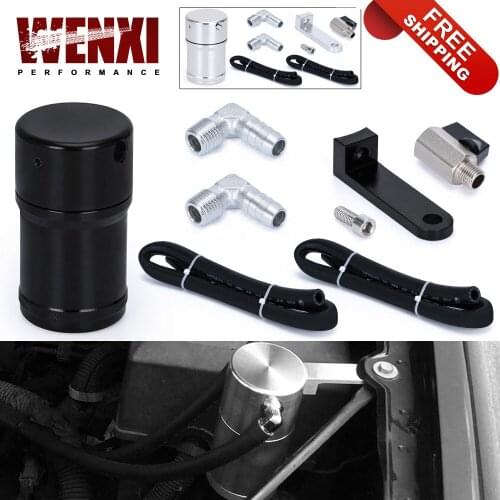 Aluminum Billet Oil Catch Can With Baffle Plate For 04-on Ford F-150 3.7L 4.6L 5.0L 5.4L 6.2L Car Accessories