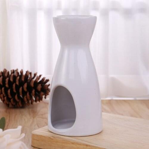 White Ceramic Candle Holder Wax Oil Burner Fragrance Aromatherapy Candlestick