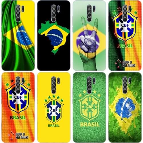 Brazil Brazilian flag Silicone Case for Xiaomi Redmi Note 10 9 Pro Max 10S 9S 8T 8 8A 9 9A 9C 9T K40 Pro 5G Soft Cover