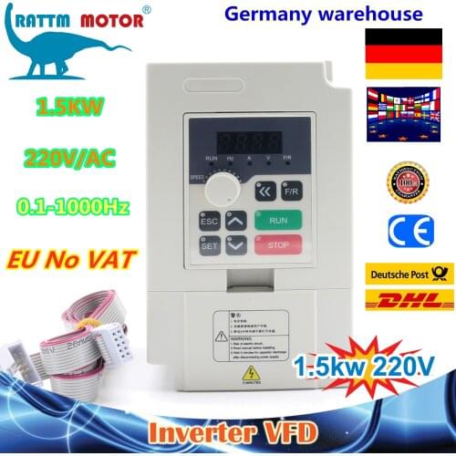 DE free VAT 1.5KW Variable Frequency Drive VFD Inverter 2HP 220V VSD 1000Hz CNC speed control Spindle Engraving Milling Machine