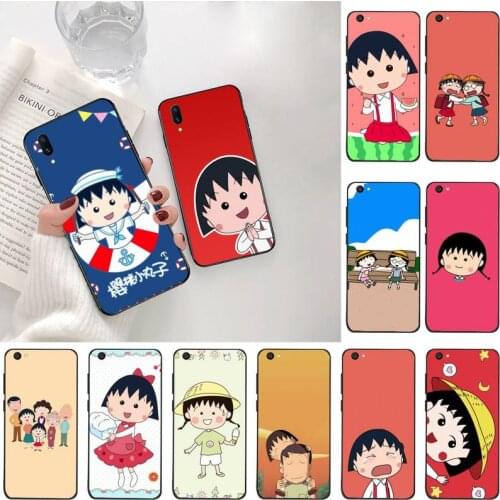 Cartoon girl Chibi Maruko Chan Painted Phone Case For Vivo Y91c Y17 Y51 Y67 Y55 Y7s Y81S Y19 V17 vivos5