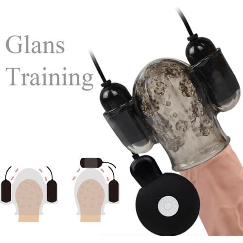 EXVOID Ring Dual Bullet Vibrators Penis Vibrator Cock Delay Ejaculation Sex Toys For Men Male Masturbator Glans Trainer Massage