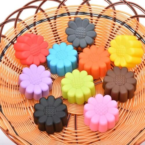 5cm Sunflower Shaped Fondant Mold,Candy Resin Molds, Silicone DIY Soap Mold,Silicone Cake Mould,Fondant Cake Decorating Tools