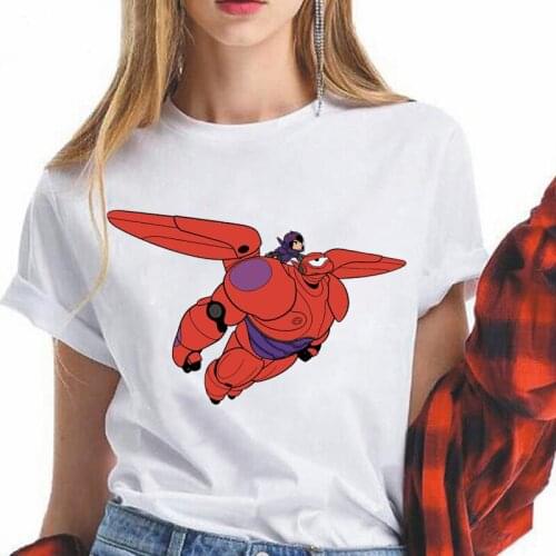 Summer Cartoon Anime Big Hero Printed T Shirt Men Women Cool Fashion Short Sleeve men and women Casual Tops Tee