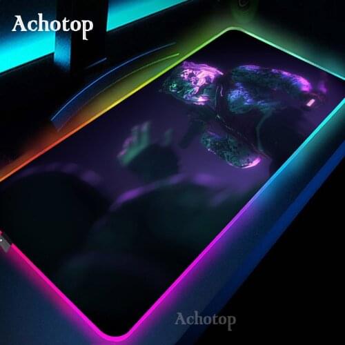 Hotline Miami Gaming Mouse Pad RGB Mouse Pad Gamer Computer Mousepad RGB Backlit Mause Pad Large Mousepad XXL For Desk Mat