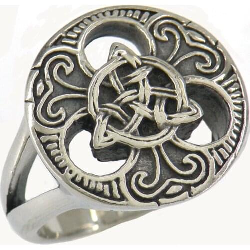 FANSSTEEL Stainless steel jewelry CLASSIC FLOWER LIFE OF TREE RING FSR11W69