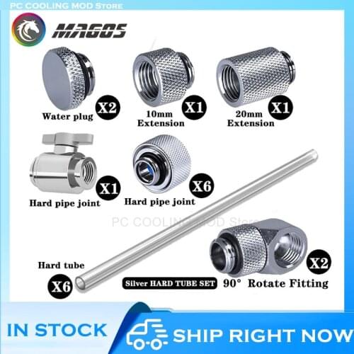 90 Degree Hard Tube Pipe Fitting KIt/Tube KIts Set For PC Water Cooling System OD 14MM,PC Gamer DIY Gamer Cabinet
