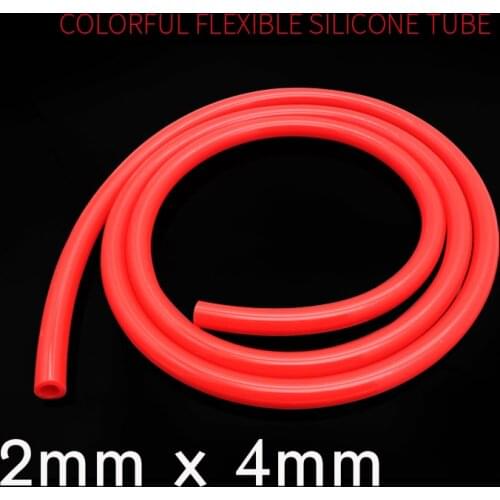 Colorful Flexible Silicone Tube ID 2mm x 4mm OD Food Grade Non-toxic Drink Water Rubber Hose Milk Beer Soft Pipe Connector
