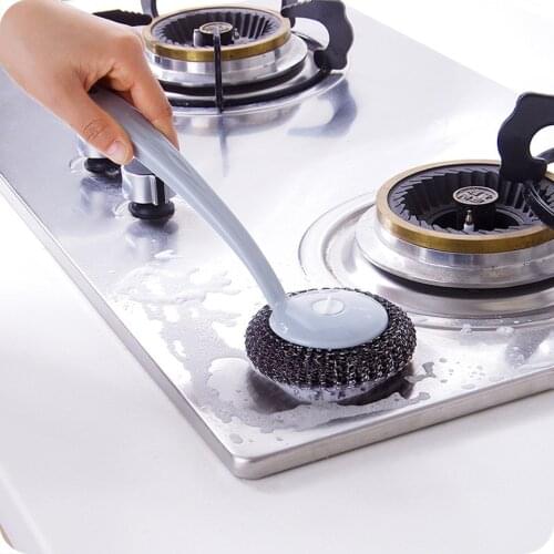 Kitchen Brush Ball Cleaning Brush Descaling Knife Pan Pot Cleaner Strong Decontamination Brushes