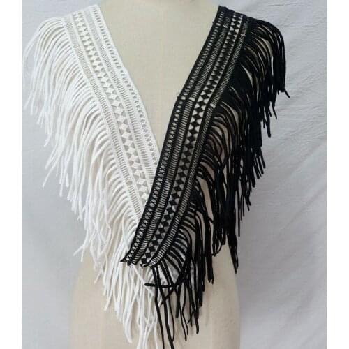 19cm wide Hollow milk silk water-soluble clothing lace dress skirt stitching tassel lace home accessories