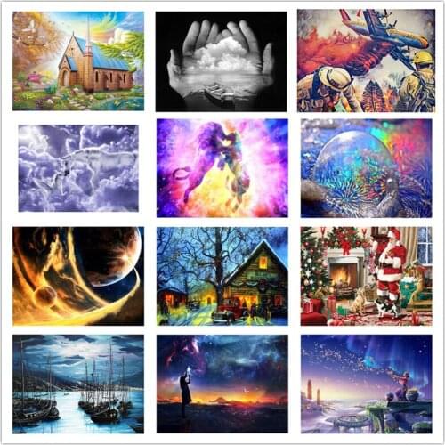 LIPHISFUN Home Decoration DIY 5D Diamond Embroidery Starry Night Sky Cross Stitch kits Diamond Painting Resin Hobby Craft