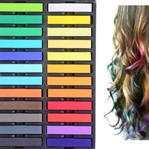 Horse Hair Chalk Temporary Washable Hair Coloring Dyeing Chalk Easy to Color LBV